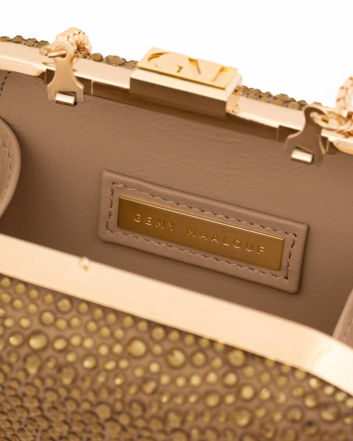 Crystal - Embellished Crepe Clutch - Gemy Maalouf