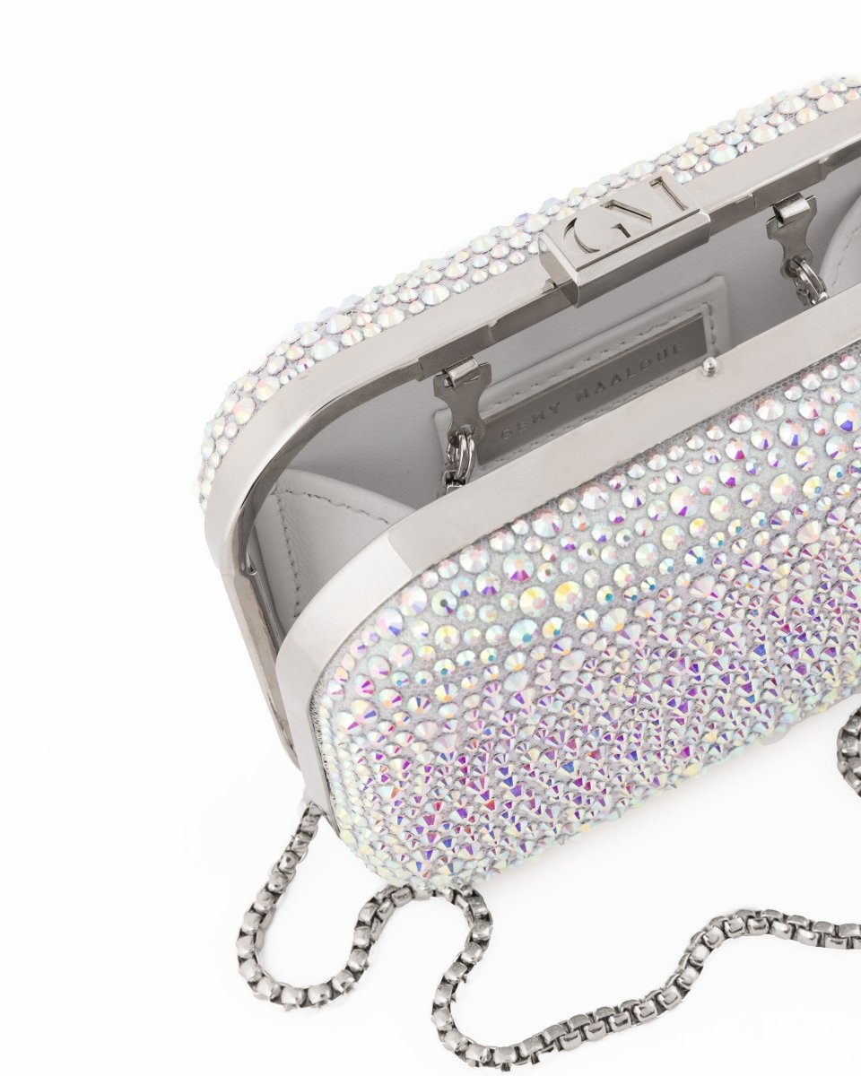 Crystal - Embellished Crepe Clutch - Gemy Maalouf
