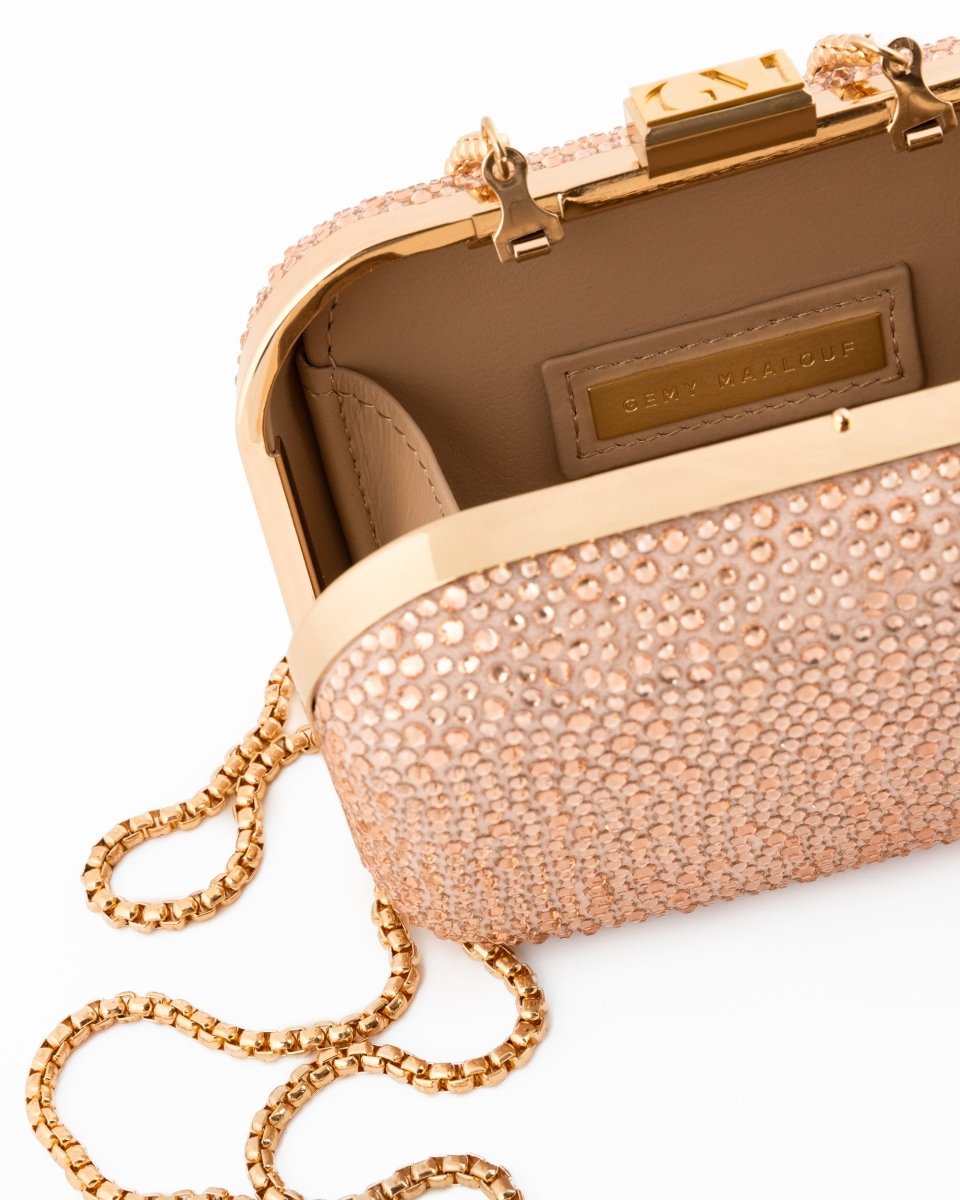 Crystal - Embellished Crepe Clutch - Gemy Maalouf