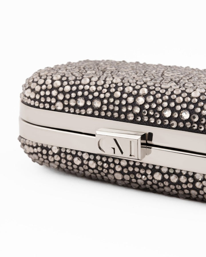 Crystal - Embellished Crepe Clutch - Gemy Maalouf