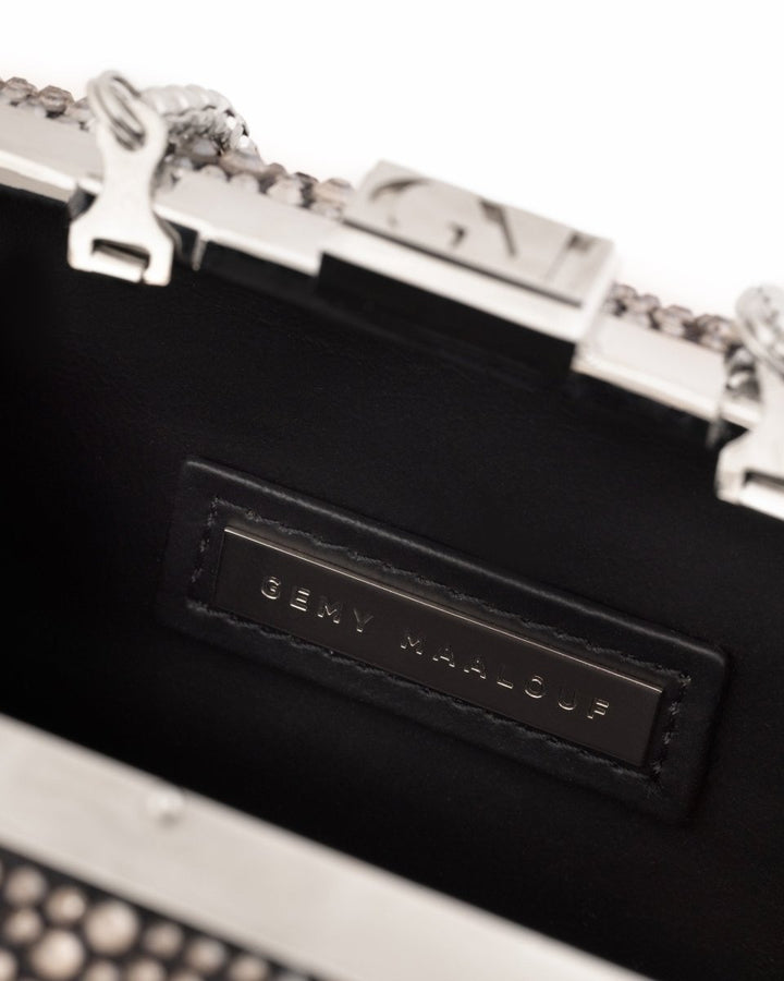 Crystal - Embellished Crepe Clutch - Gemy Maalouf