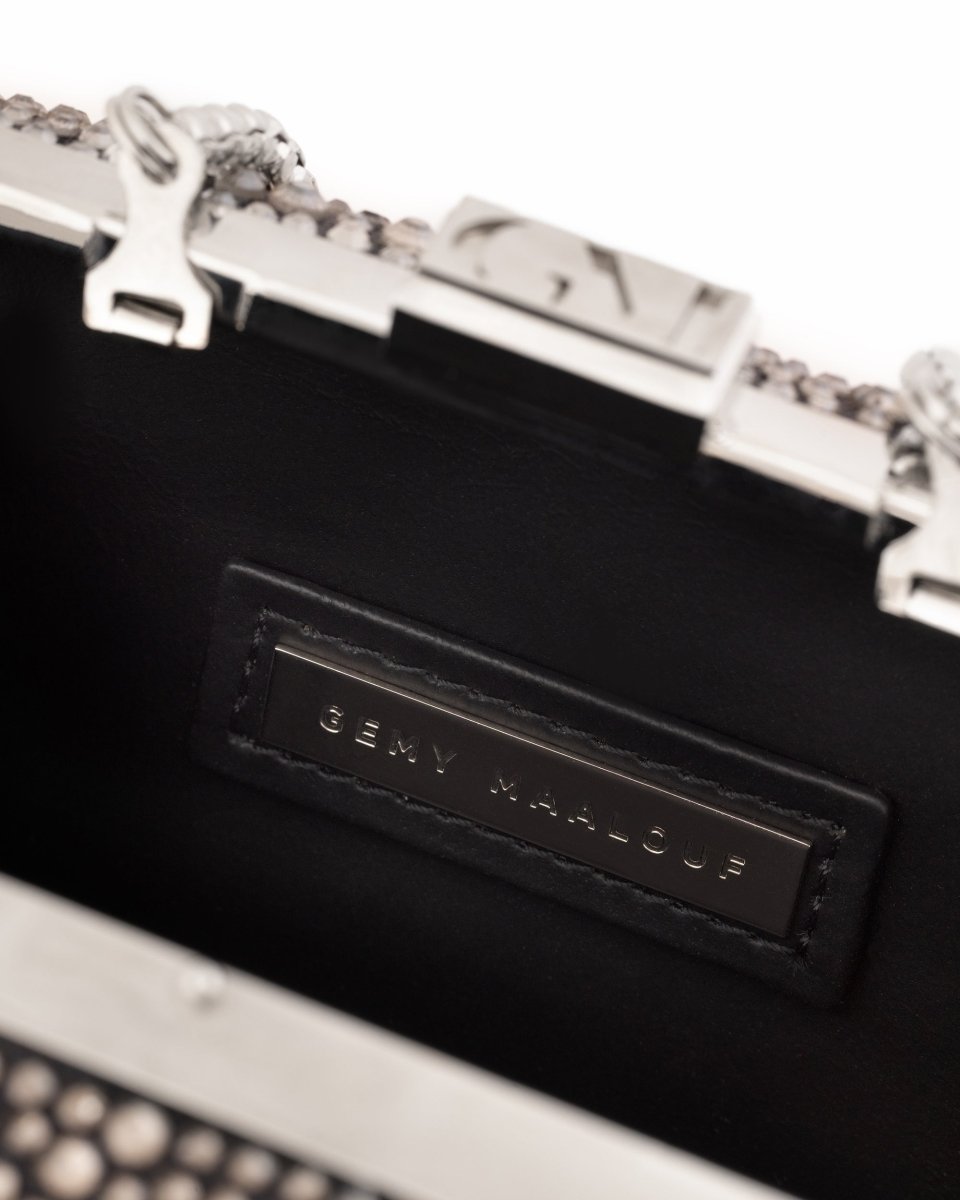 Crystal - Embellished Crepe Clutch - Gemy Maalouf