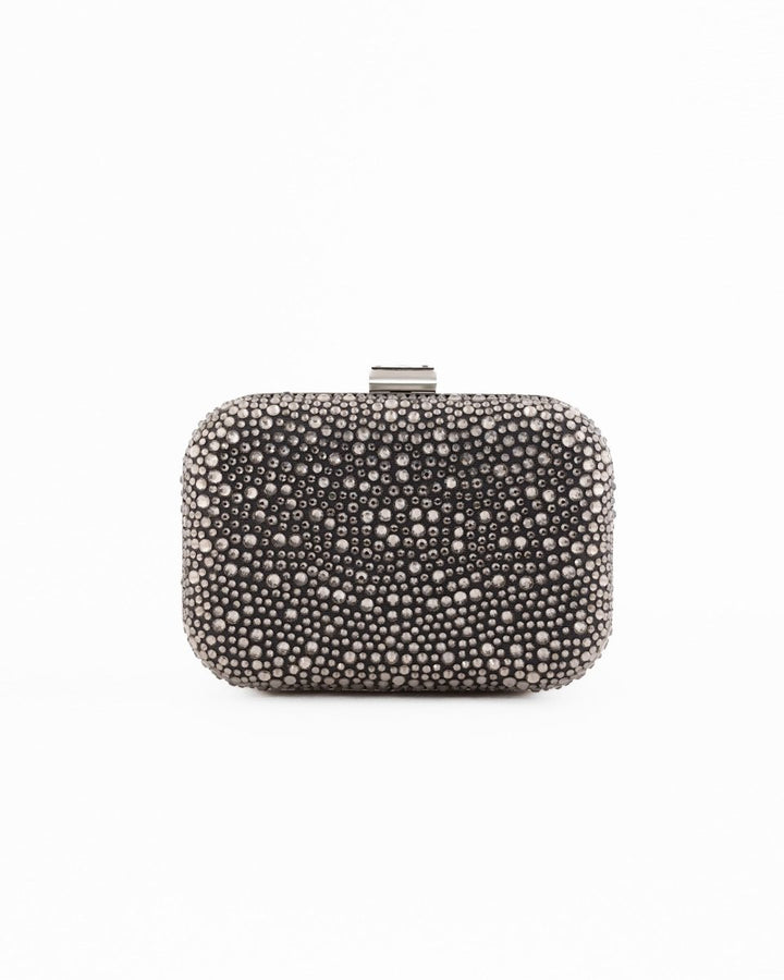 Crystal - Embellished Crepe Clutch - Gemy Maalouf
