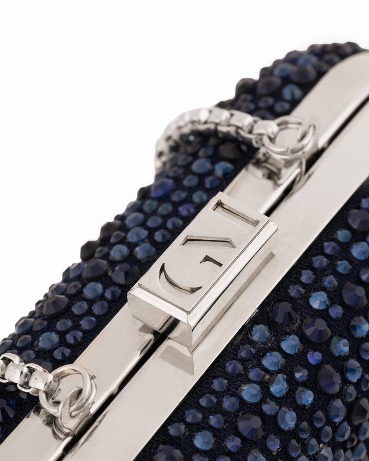 Crystal - Embellished Crepe Clutch - Gemy Maalouf
