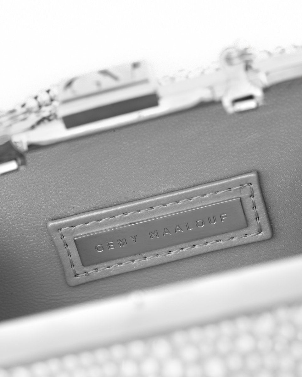 Crystal - Embellished Crepe Clutch - Gemy Maalouf