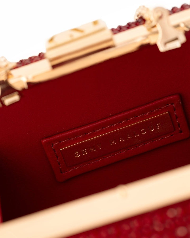 Crystal - Embellished Crepe Clutch - Gemy Maalouf