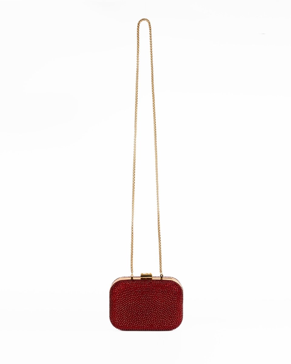 Crystal - Embellished Crepe Clutch - Gemy Maalouf