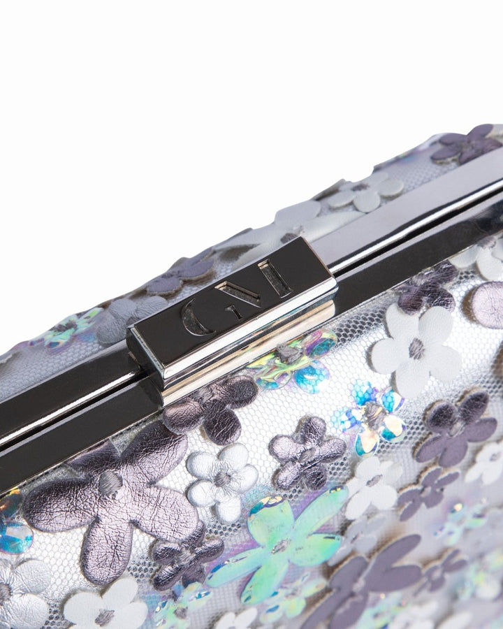 Flower Embellished Clutch - Gemy Maalouf