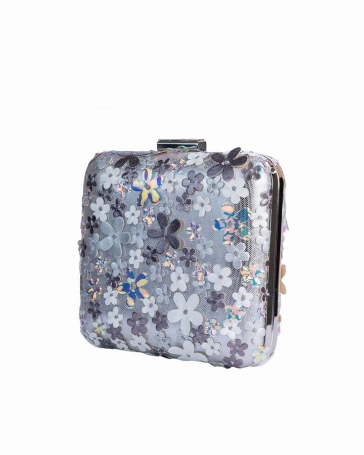 Flower Embellished Clutch - Gemy Maalouf