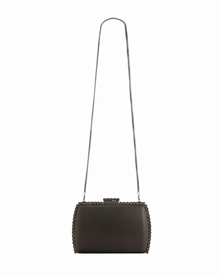 Leather Clutch With Black Hardware - Gemy Maalouf