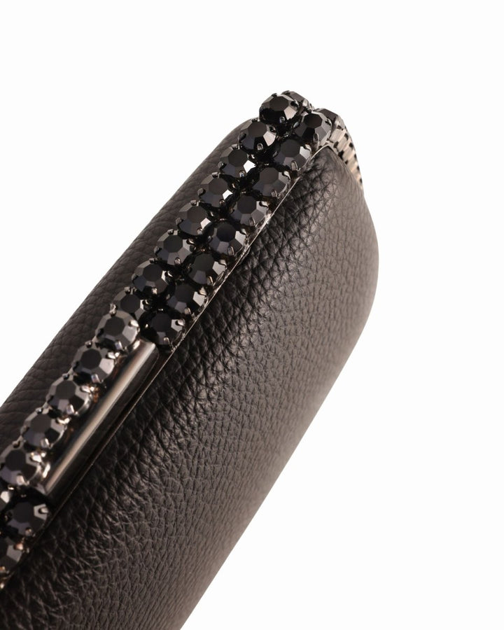 Leather Clutch With Black Hardware - Gemy Maalouf