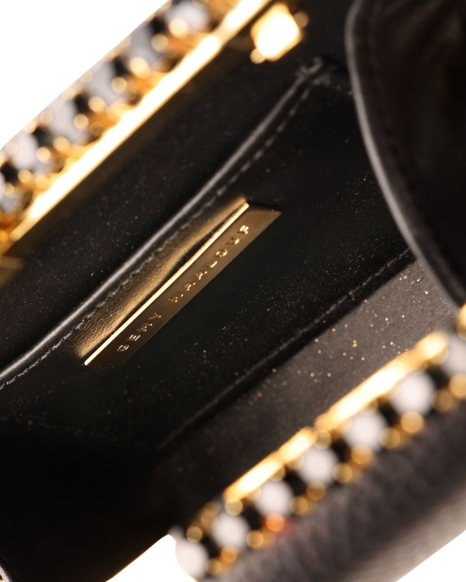 Leather Clutch With Gold Hardware - Gemy Maalouf