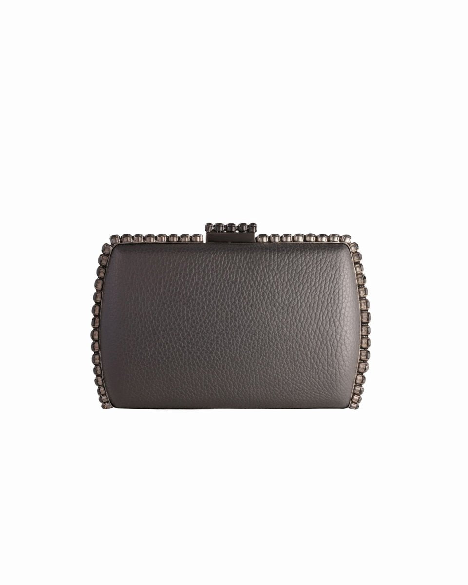 Leather Clutch With Black Hardware - Gemy Maalouf