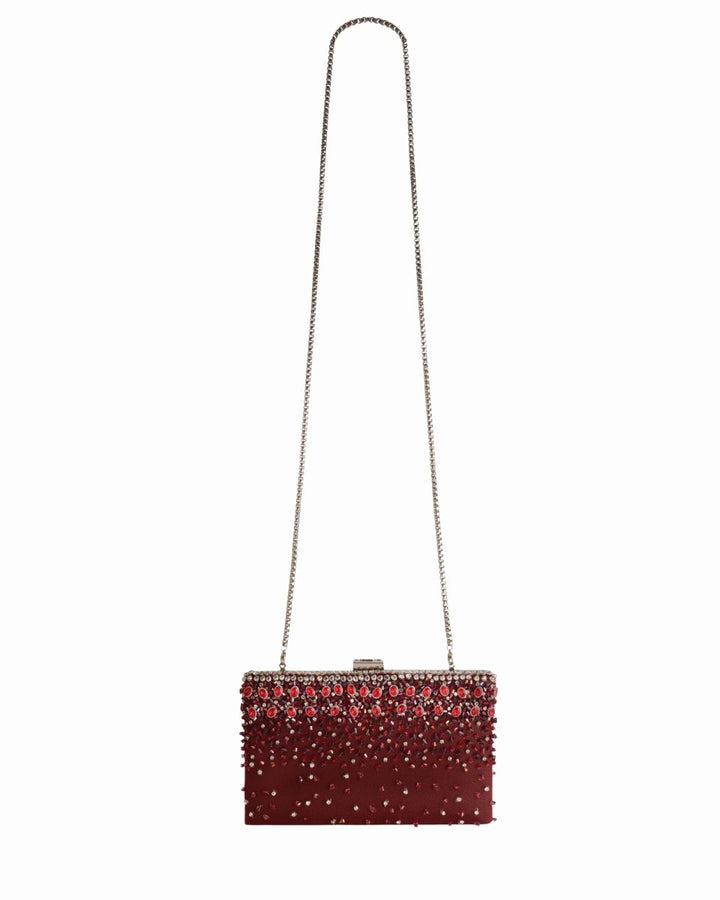 Bejeweled Wine Clutch - Gemy Maalouf
