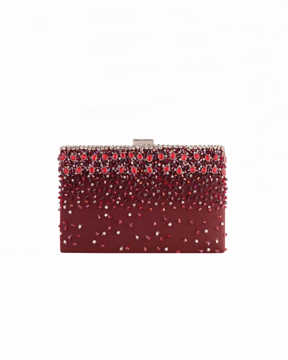 Bejeweled Wine Clutch - Gemy Maalouf