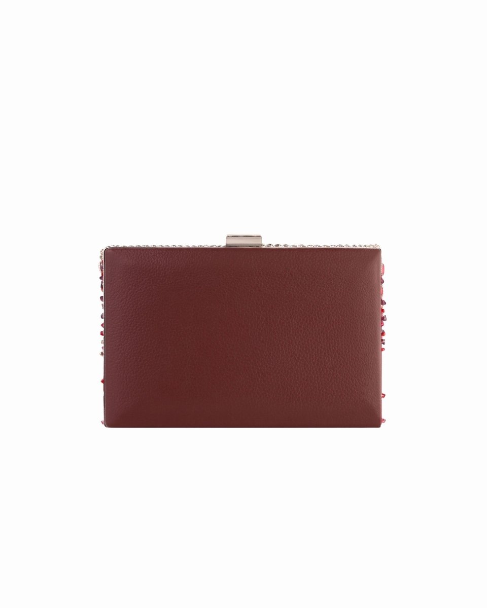 Bejeweled Wine Clutch - Gemy Maalouf