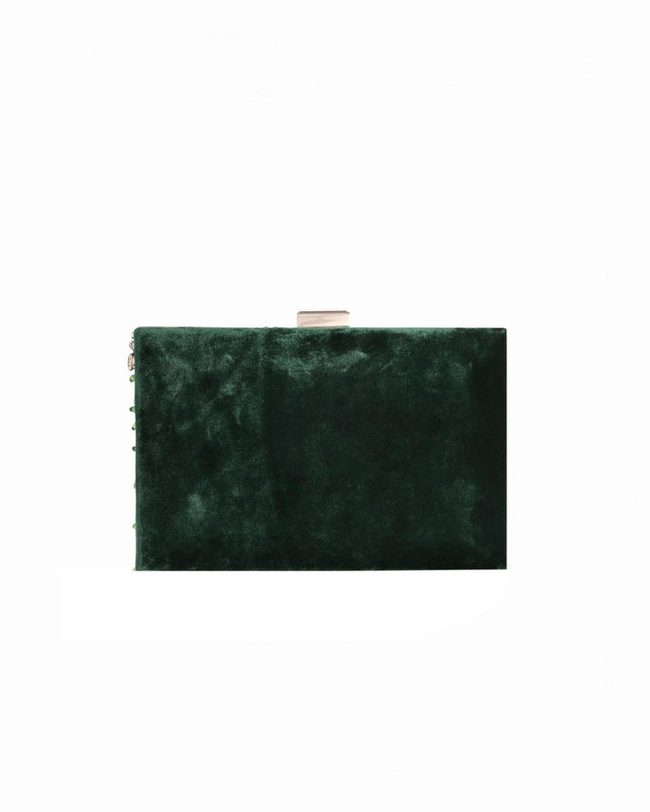 Bejeweled Green Clutch - Gemy Maalouf