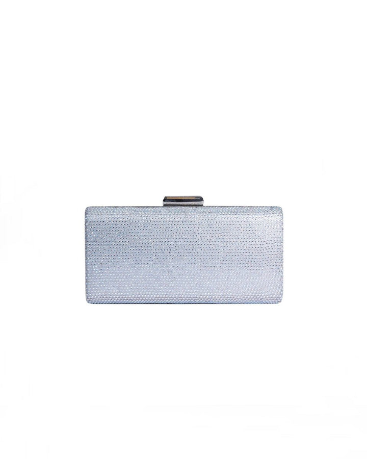 Rhinestones Silver Clutch - Gemy Maalouf