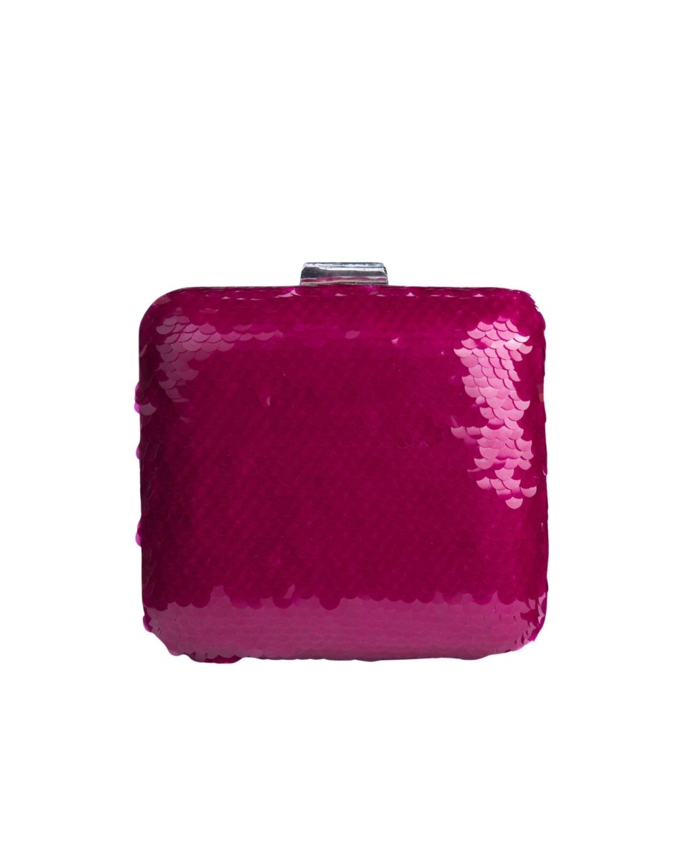 Sequins Fuchsia Clutch - Gemy Maalouf