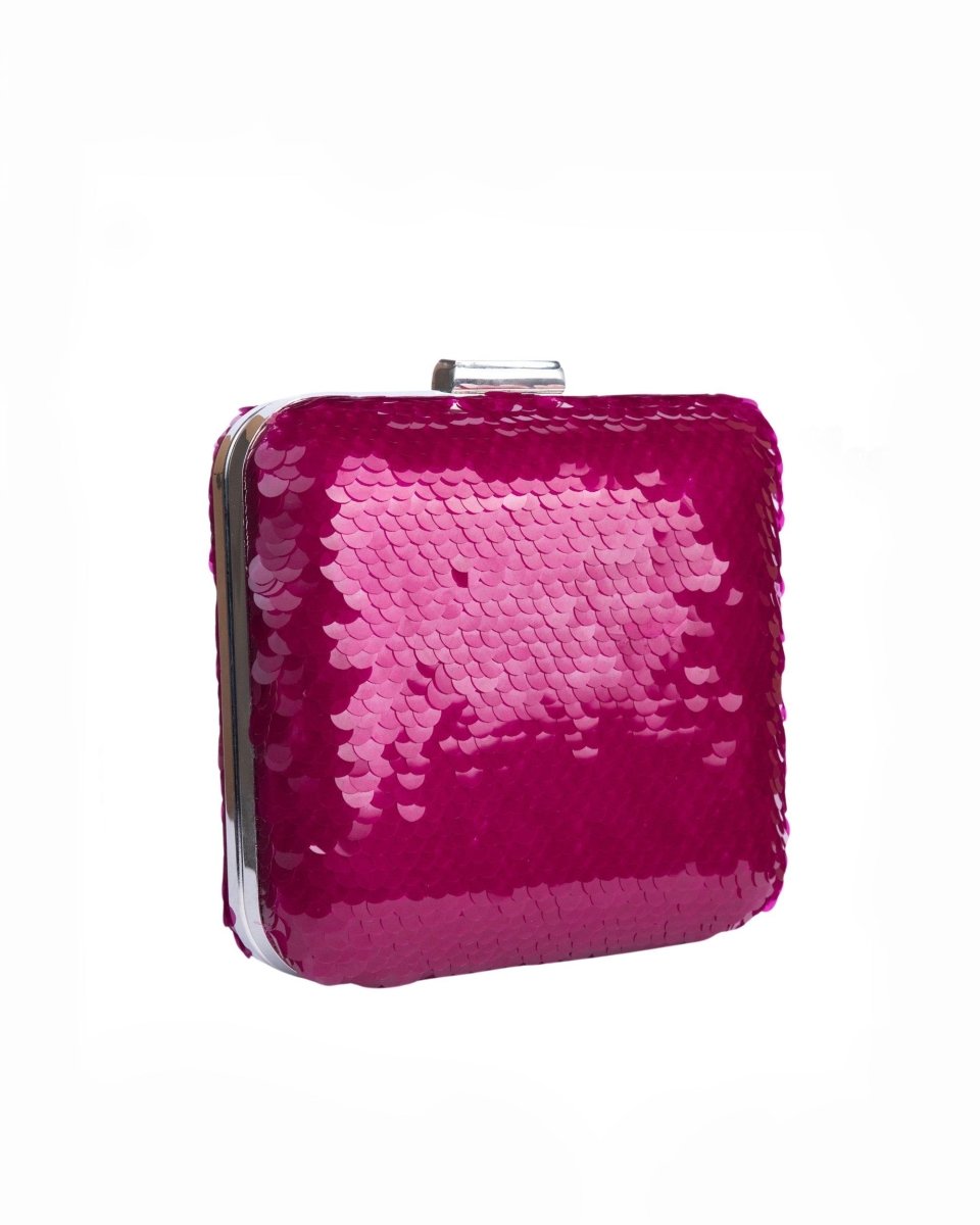 Sequins Fuchsia Clutch - Gemy Maalouf