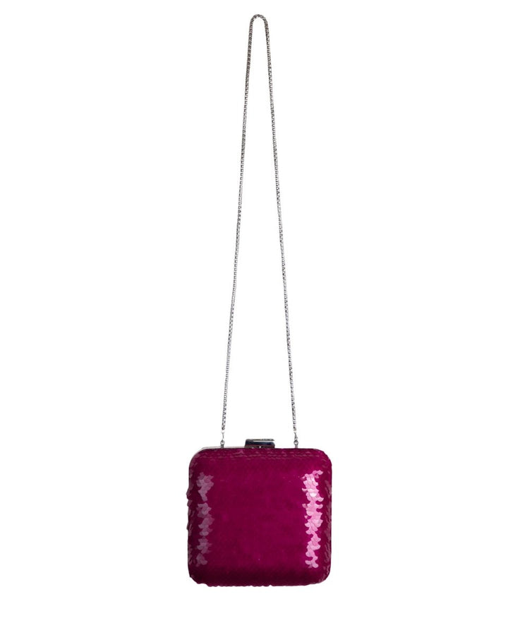 Sequins Fuchsia Clutch - Gemy Maalouf
