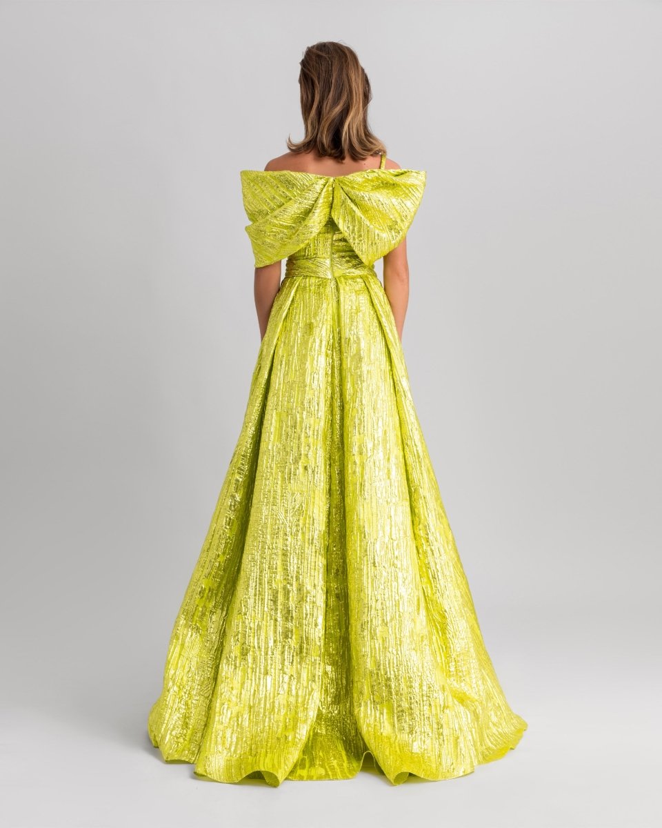 Dress With A Back Bow Design - Gemy Maalouf