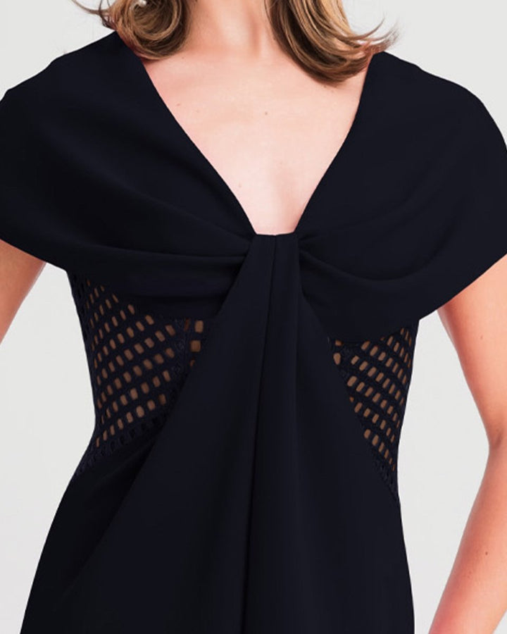 Bow - Like Shoulders Black Dress - Gemy Maalouf