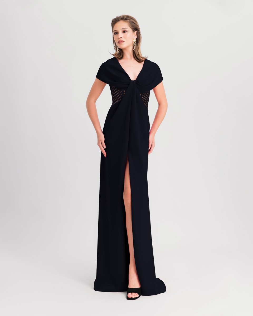 Bow - Like Shoulders Black Dress - Gemy Maalouf