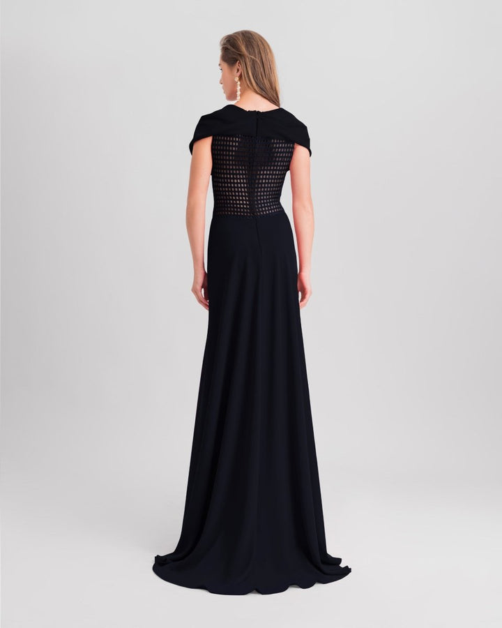 Bow - Like Shoulders Black Dress - Gemy Maalouf