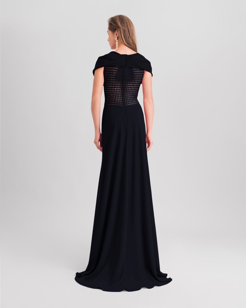 Bow - Like Shoulders Black Dress - Gemy Maalouf