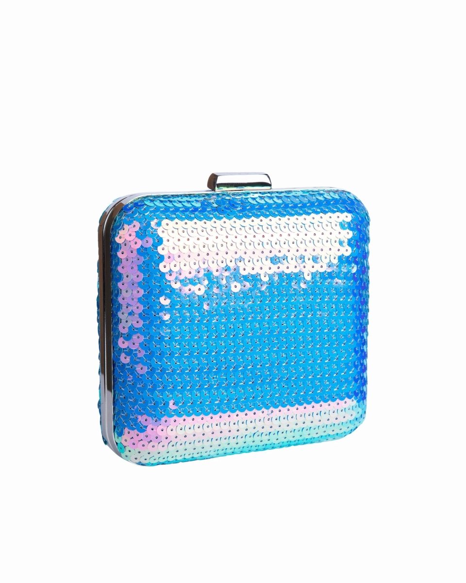 Sequins Aqua Clutch - Gemy Maalouf
