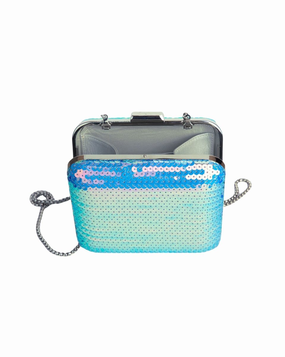 Sequins Aqua Clutch - Gemy Maalouf