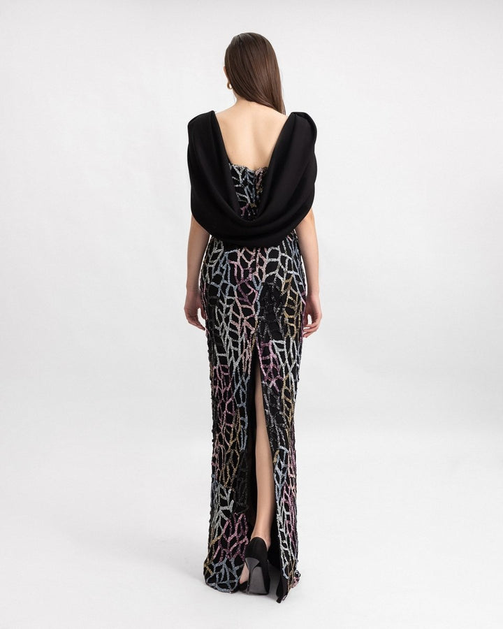 Draped Cape - Like Sleeves Dress - Gemy Maalouf