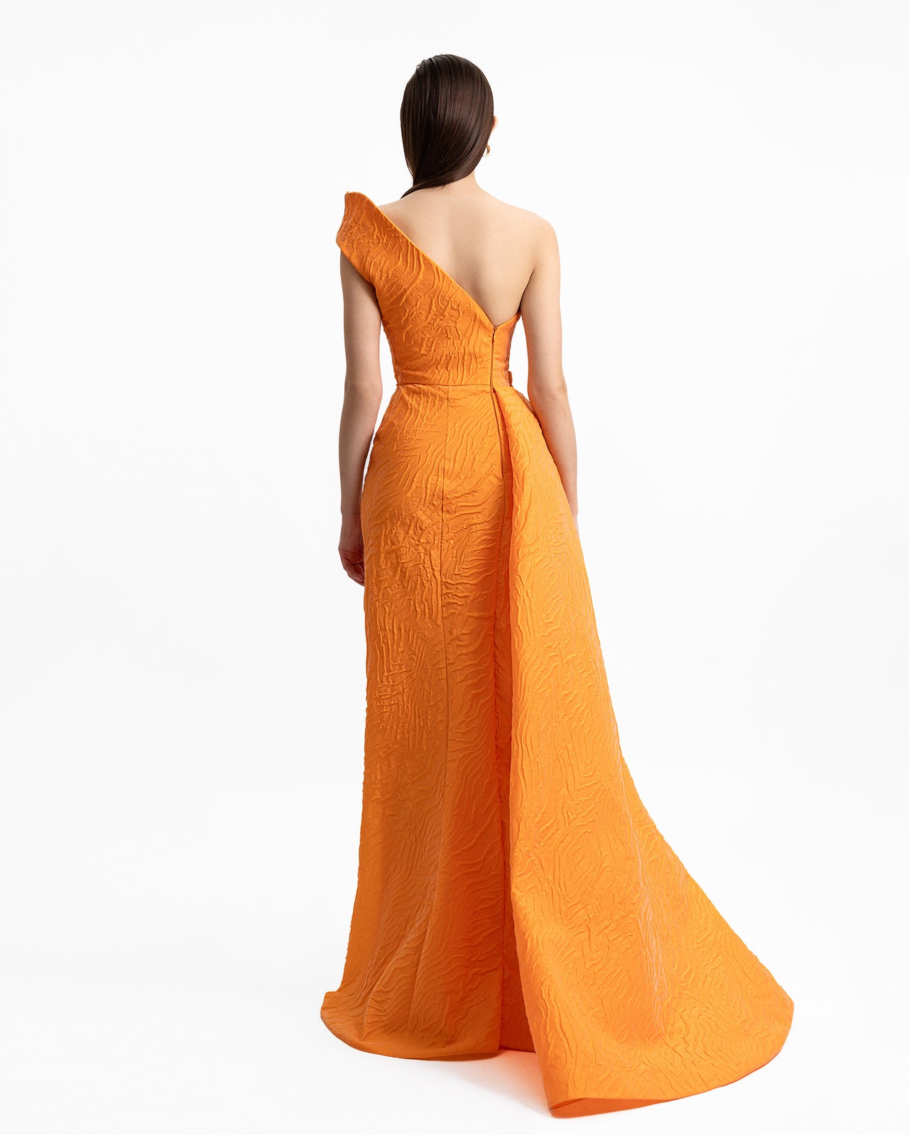 One-Shoulder Dress with Draped Waistline