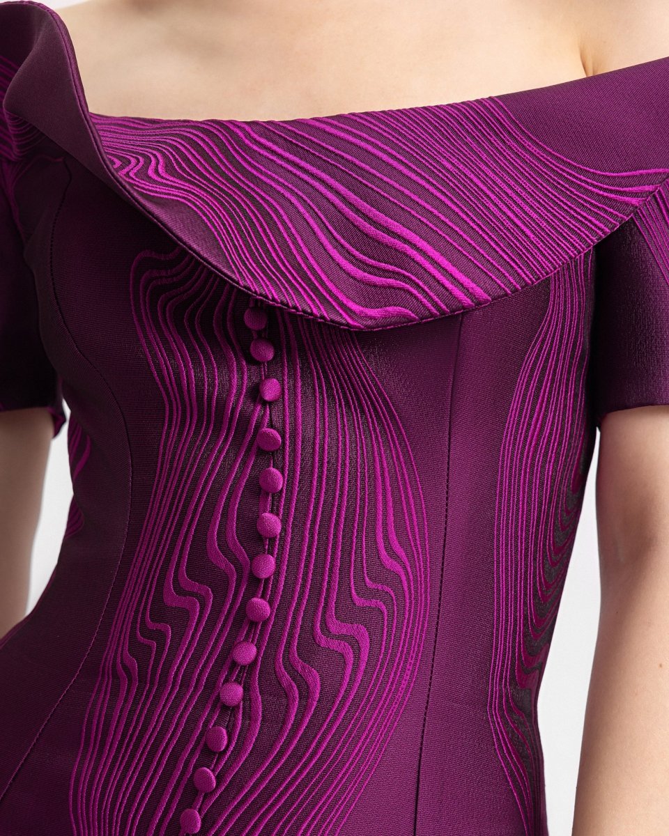 Draped Off - Shoulders Dress - Gemy Maalouf