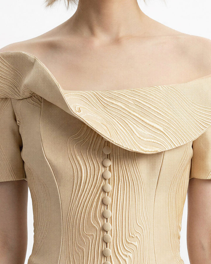 Draped Off-Shoulders Dress