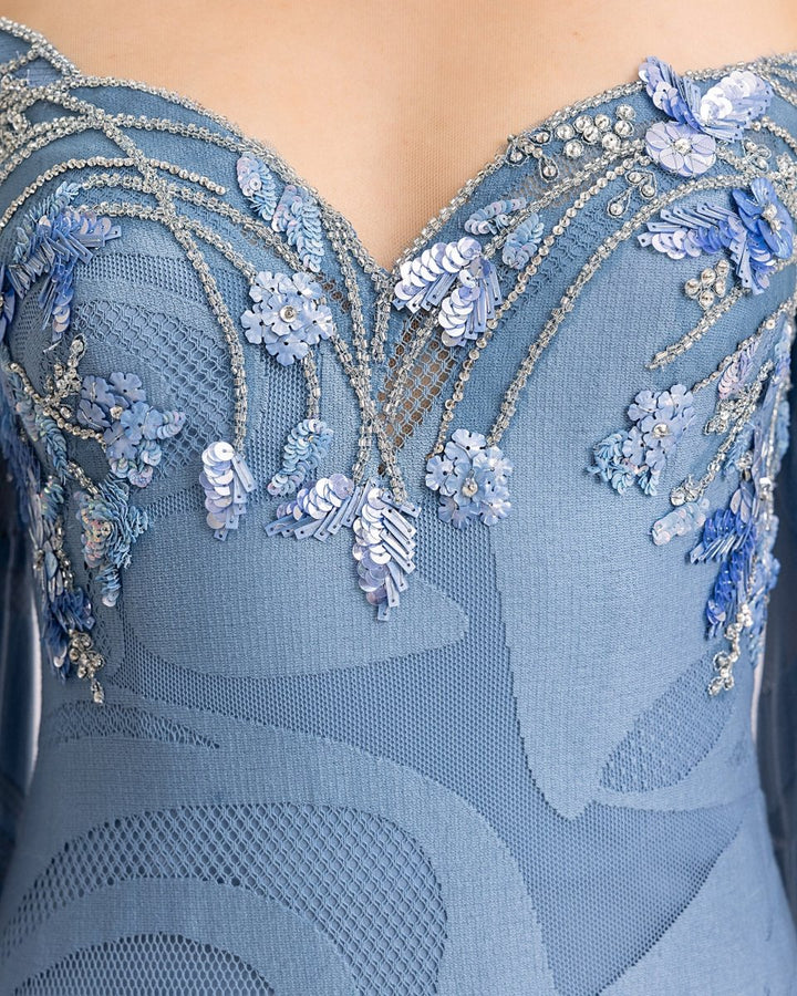 Off - Shoulders, Floor - Length Sleeved Dress - Gemy Maalouf