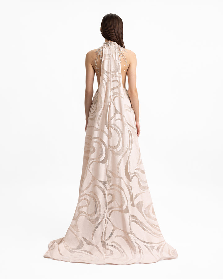 Cut-Outs Beaded Collar Dress