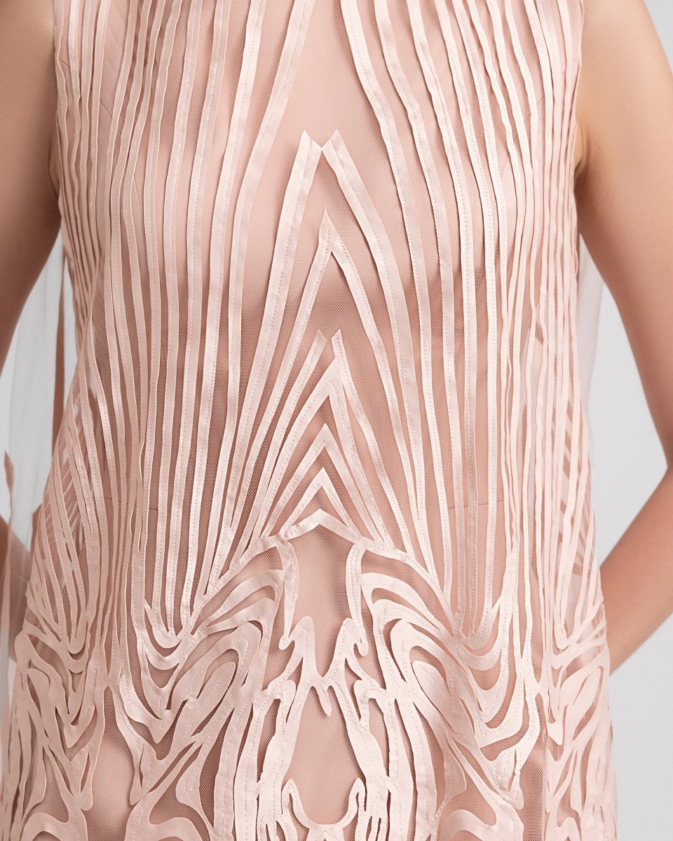 Short Dress with High - Low Hem - Gemy Maalouf