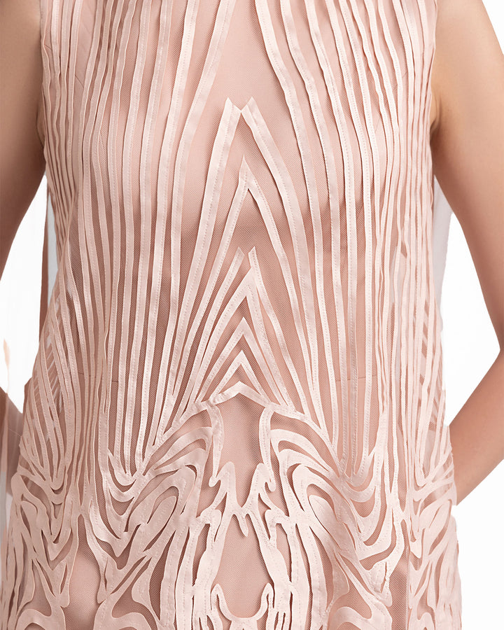 Short Dress with High-Low Hem