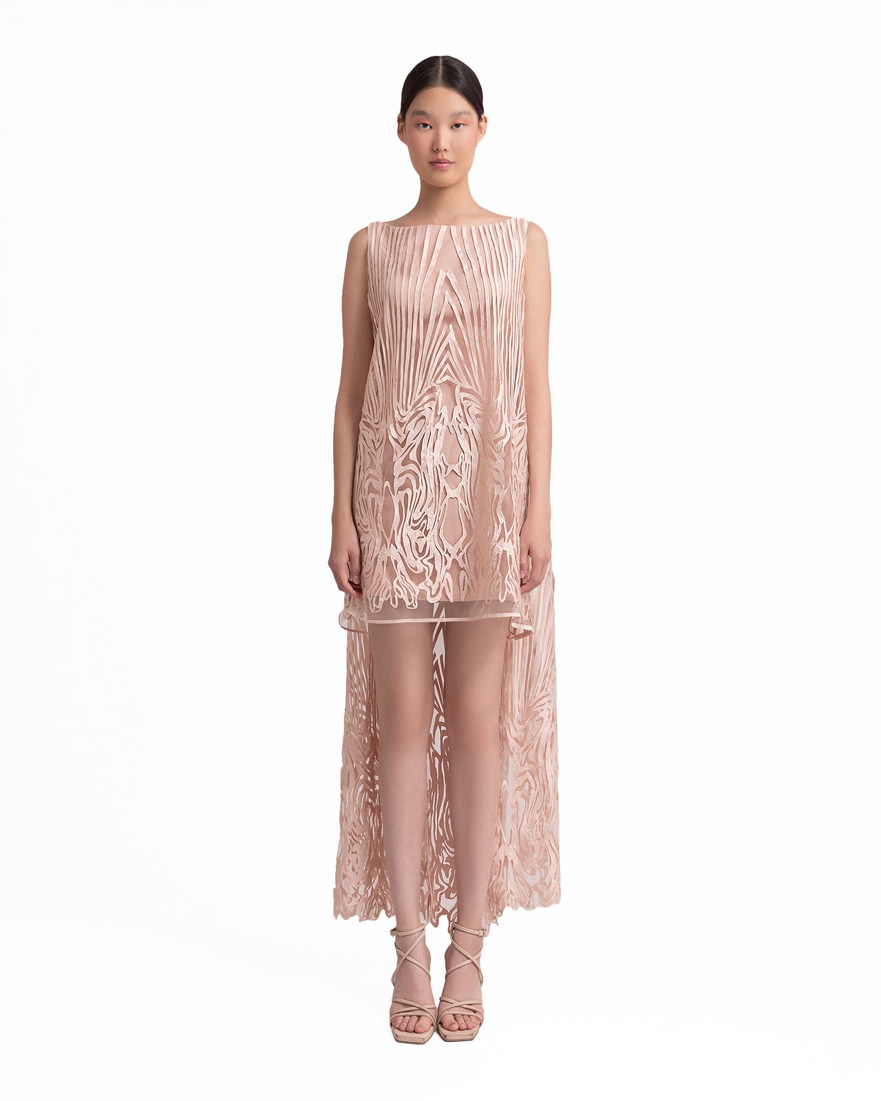 Short Dress with High-Low Hem