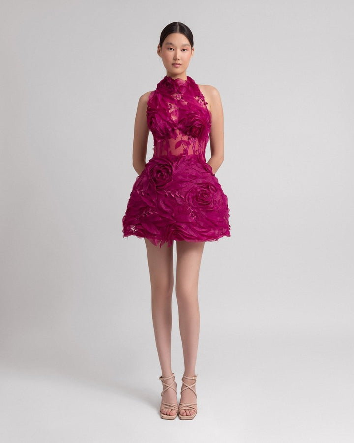 Fitted Bodice Short Dress - Gemy Maalouf