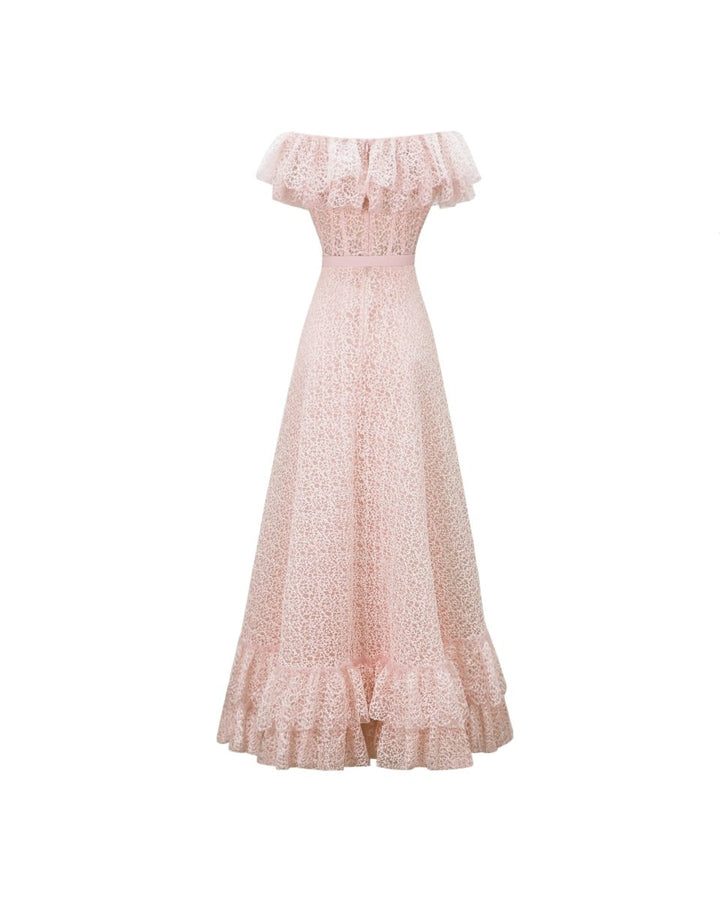 Off - Shoulders Dress with Ruffles - Gemy Maalouf