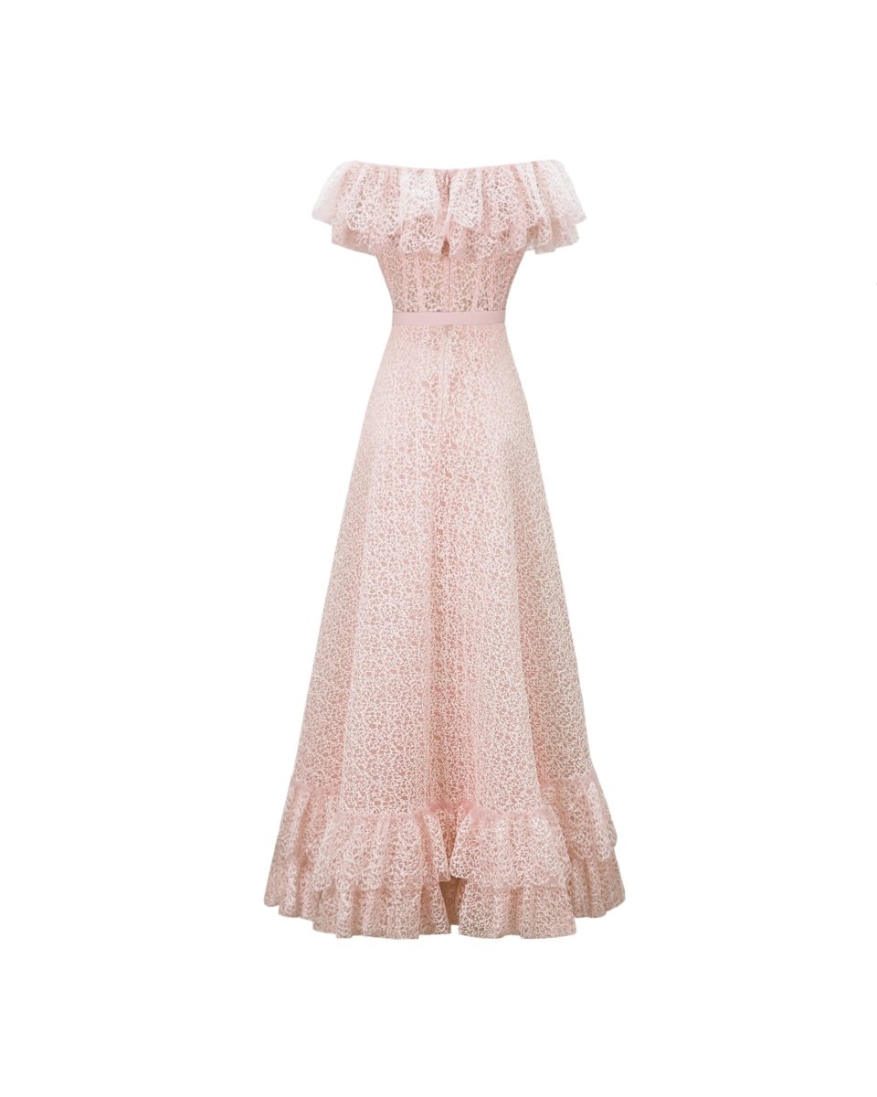 Off - Shoulders Dress with Ruffles - Gemy Maalouf