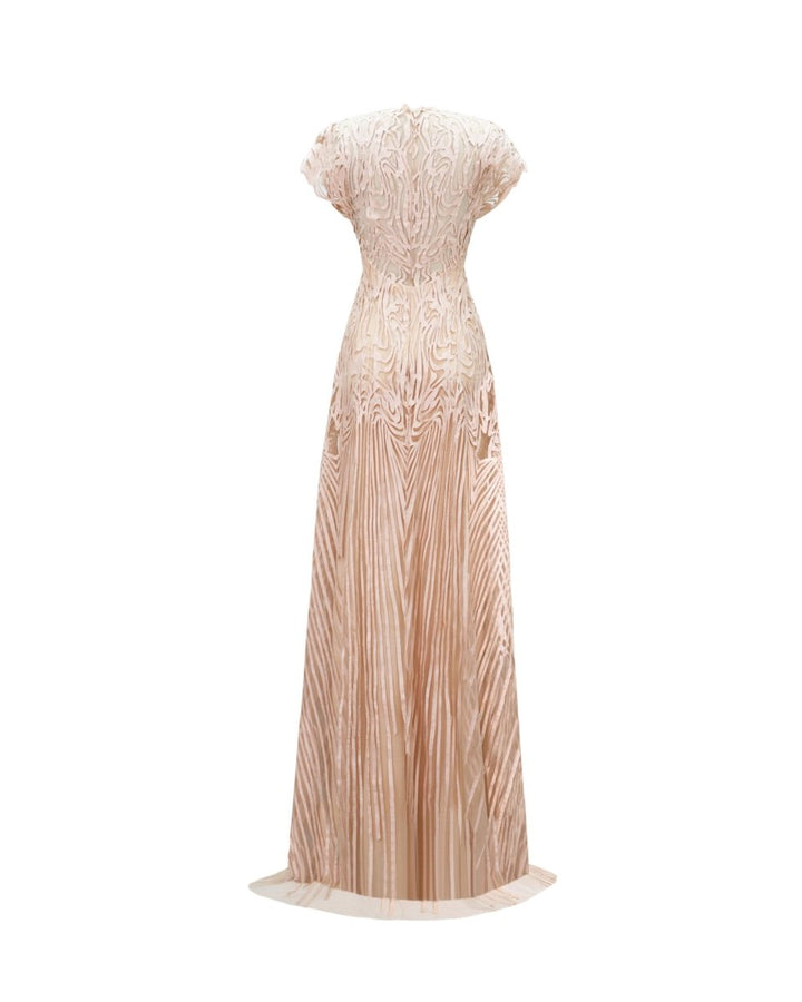 Laser - Cut Embroidery Dress - Gemy Maalouf