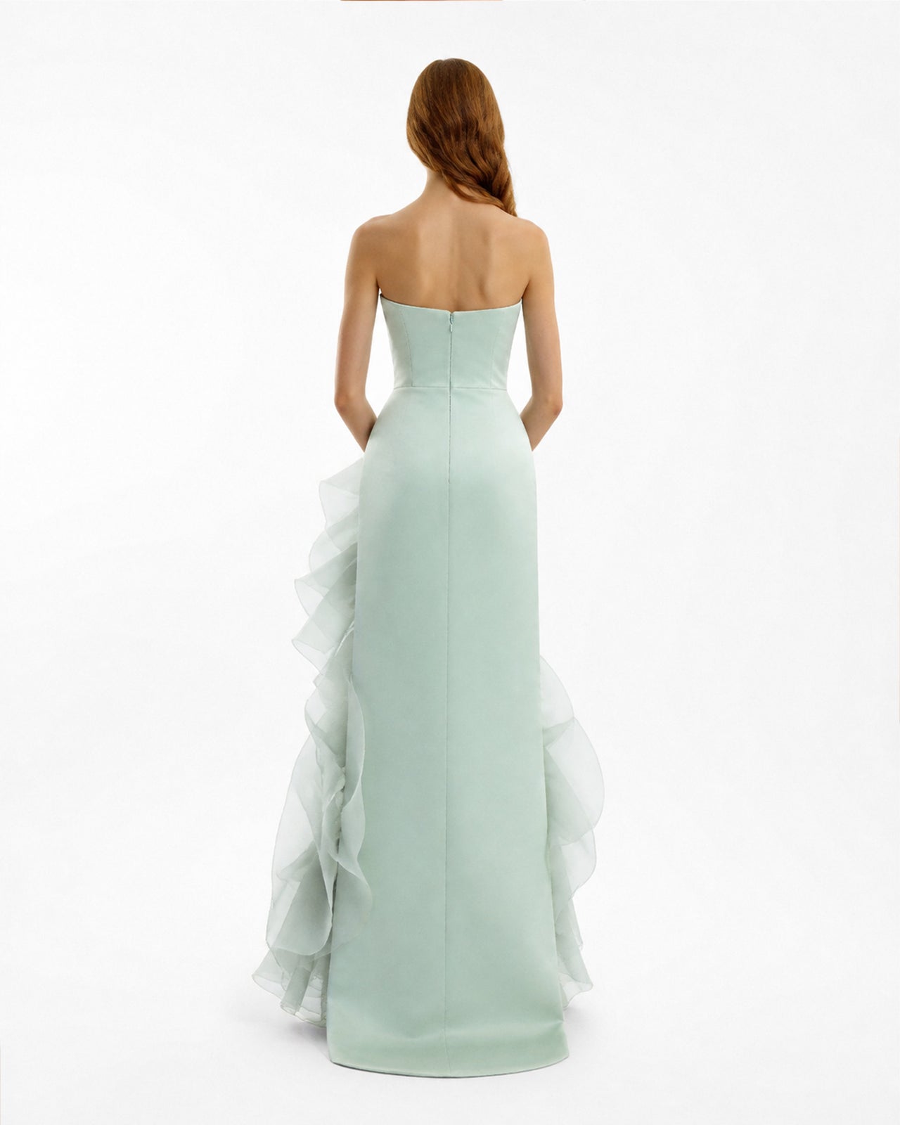 Fitted Scoop-Neck Dress with Sculpted Flowers