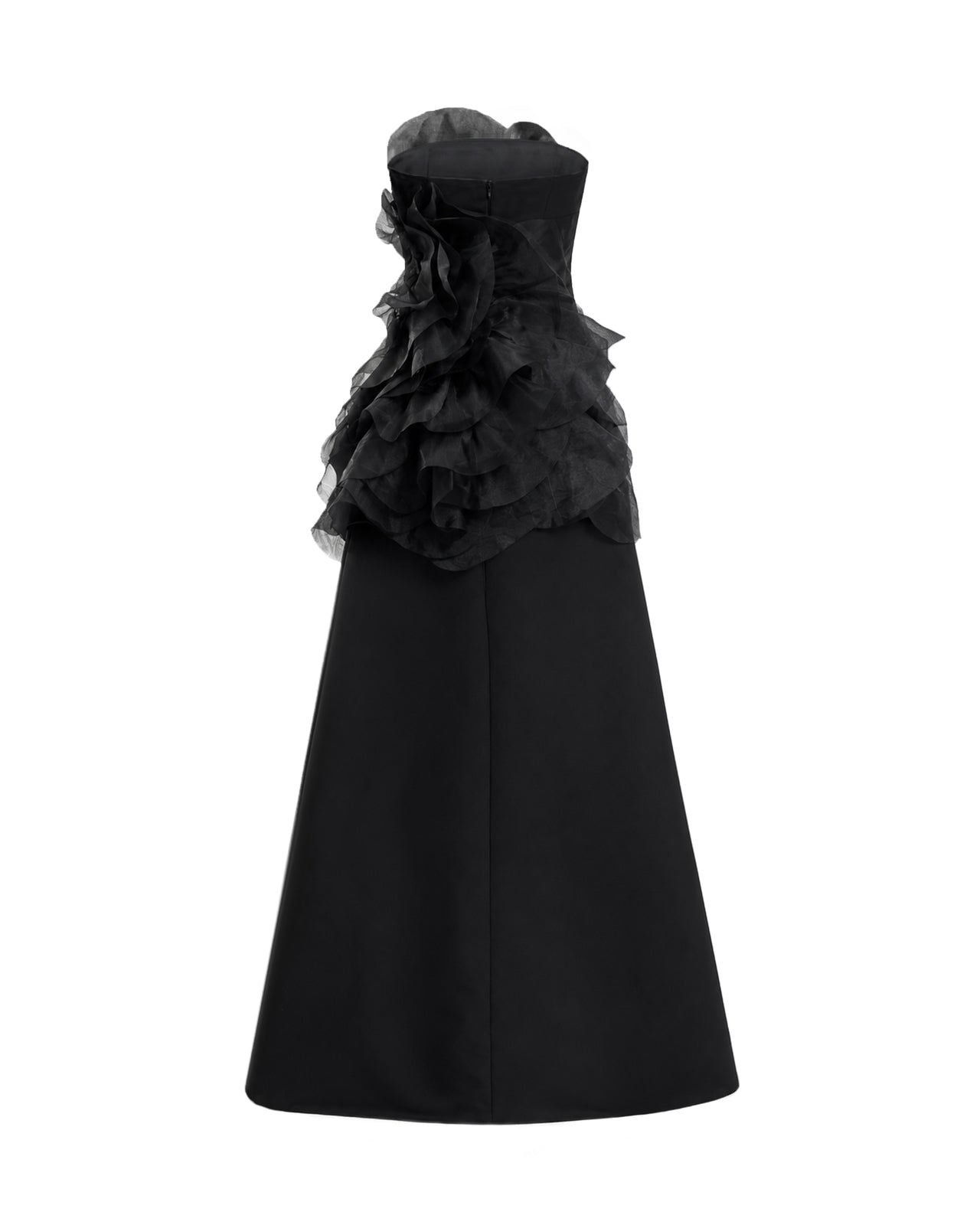Strapless Organza Flower Dress