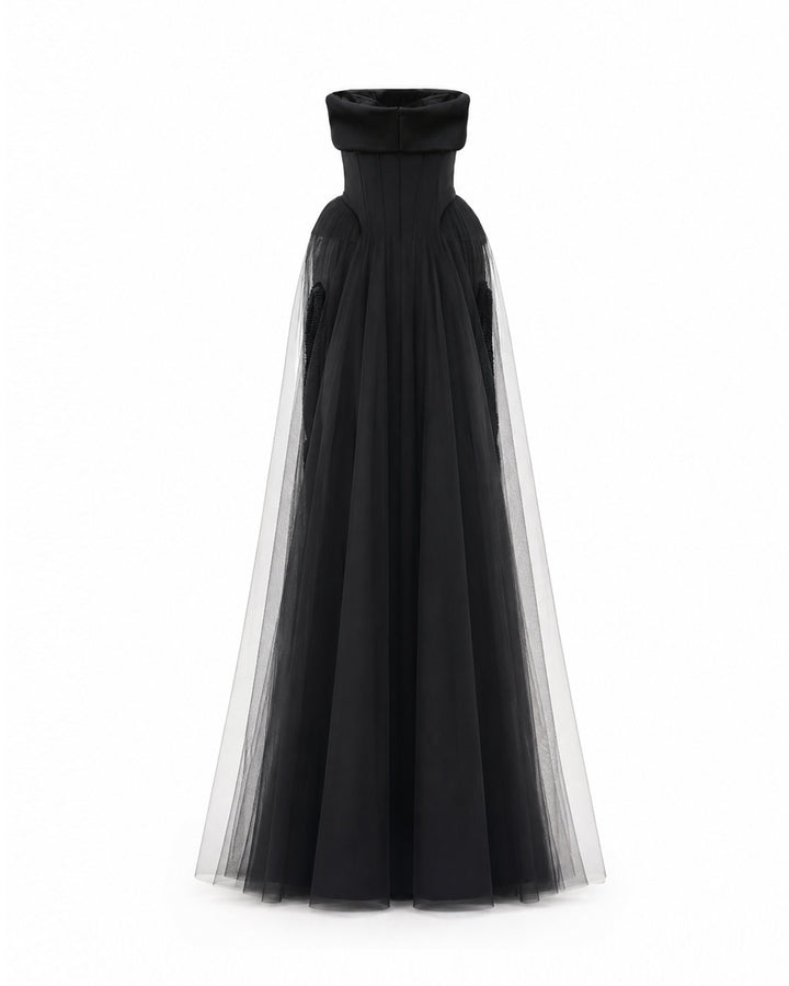 Strapless Tulle Gown