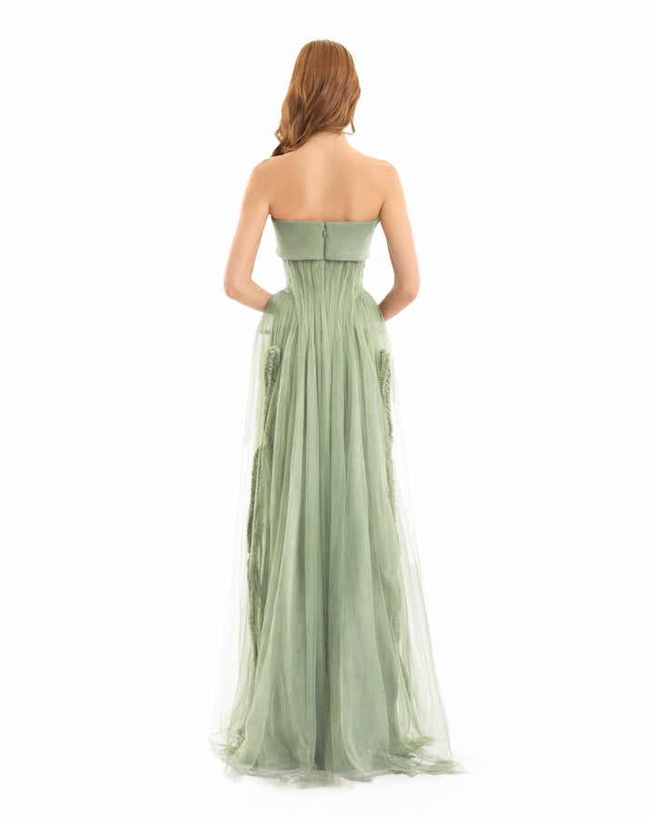 Strapless Tulle Gown