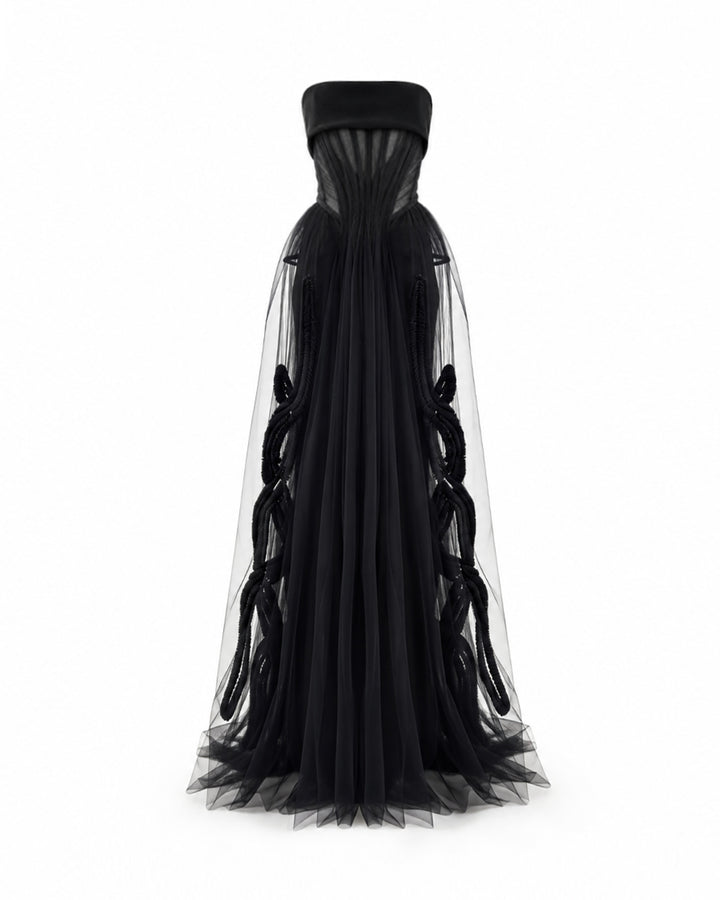 Strapless Tulle Gown